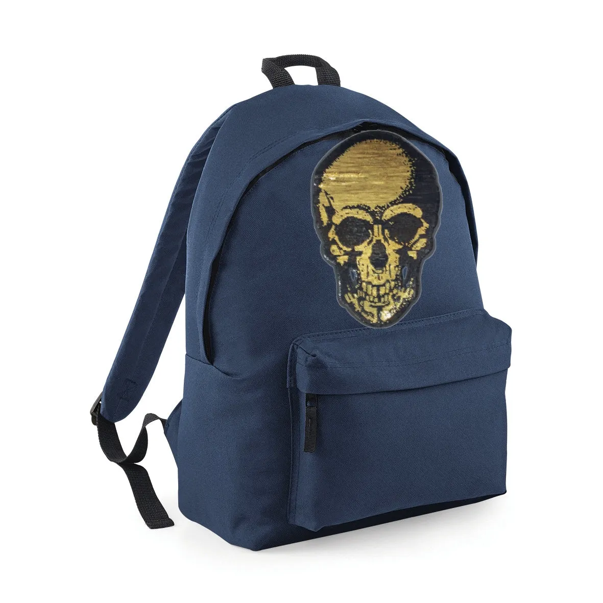 Gold Sequin Skull Maxi Bag
