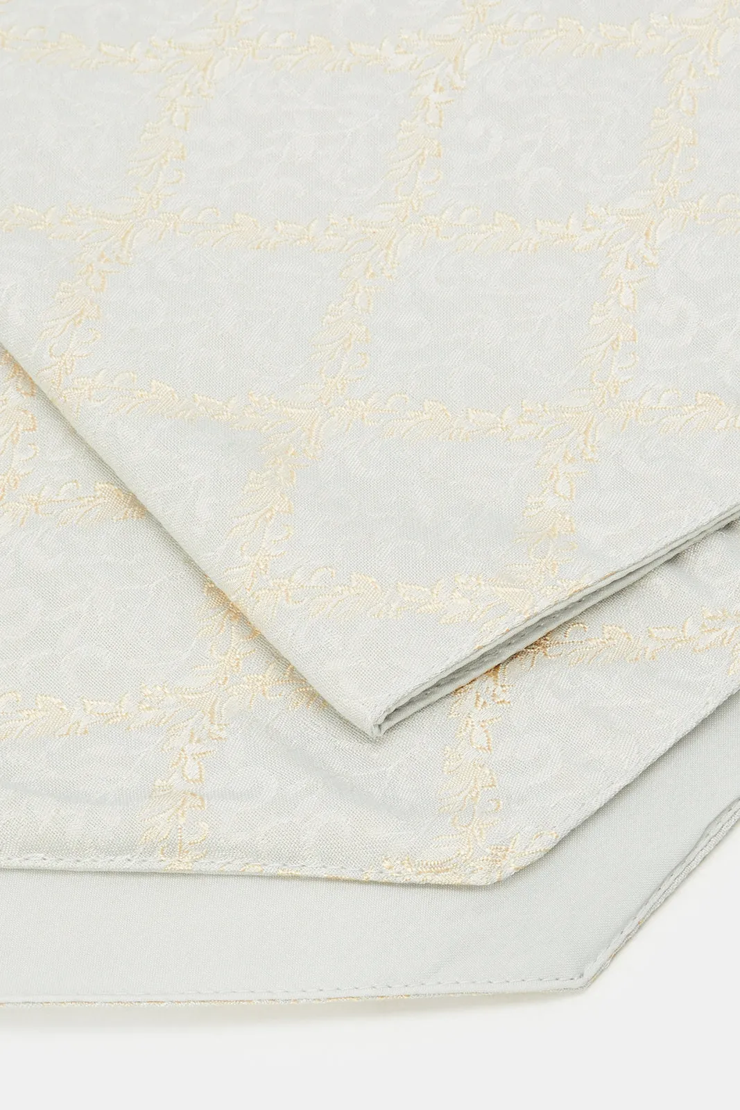 Grey Table Runner With Tassel