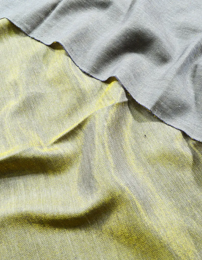 grey Zari Reversible Pashmina stole 8010