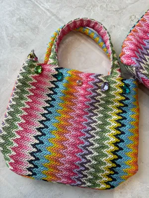 Handbags | Raffia Jeweled Crossbody | Bari Lynn Accessories