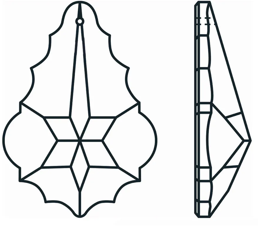 Hanging Crystal Suncatcher 5-in Magnificent Crystal Clear Pendeloque Prism