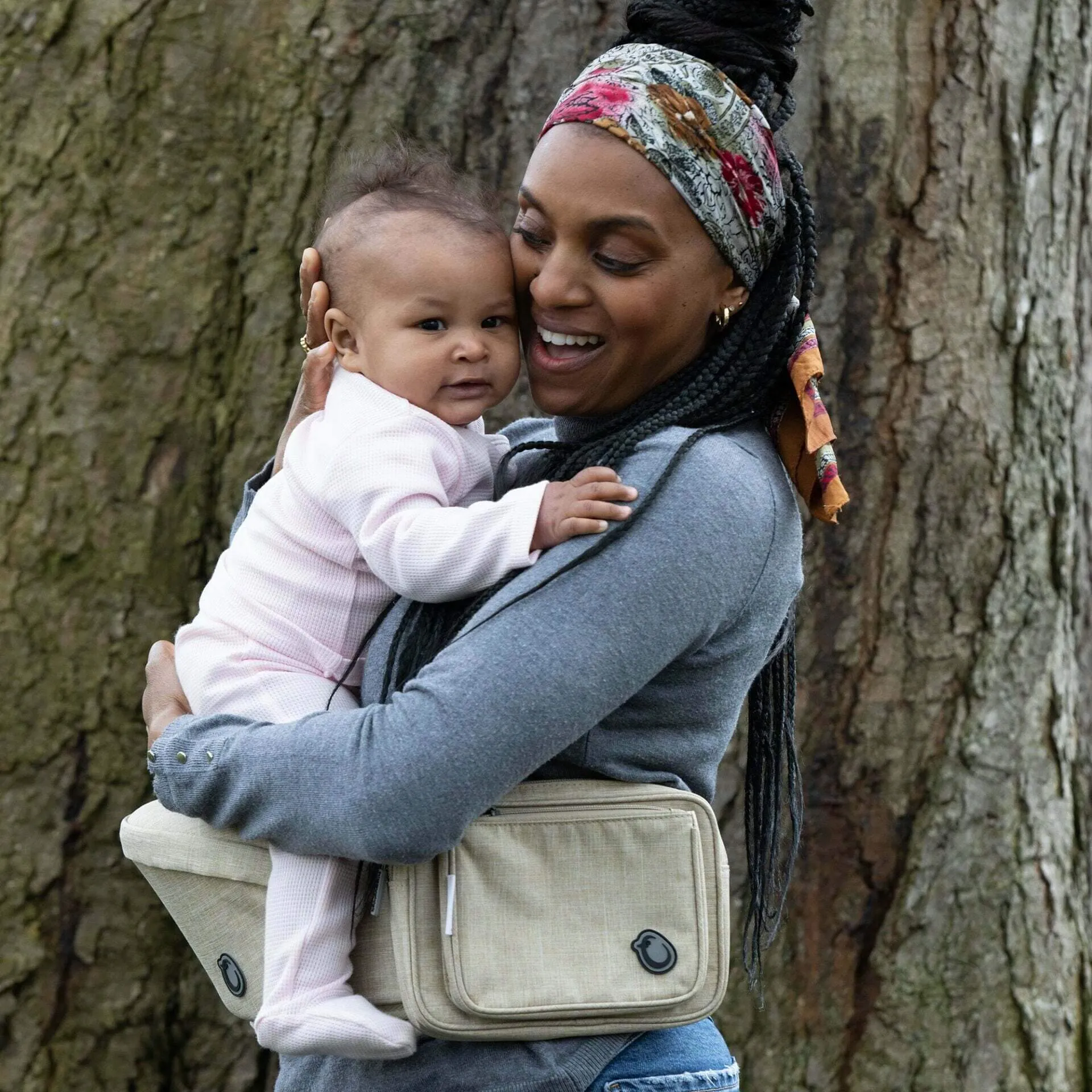 Hippychick Hipseat Baby Carrier (Denim Oatmeal)
