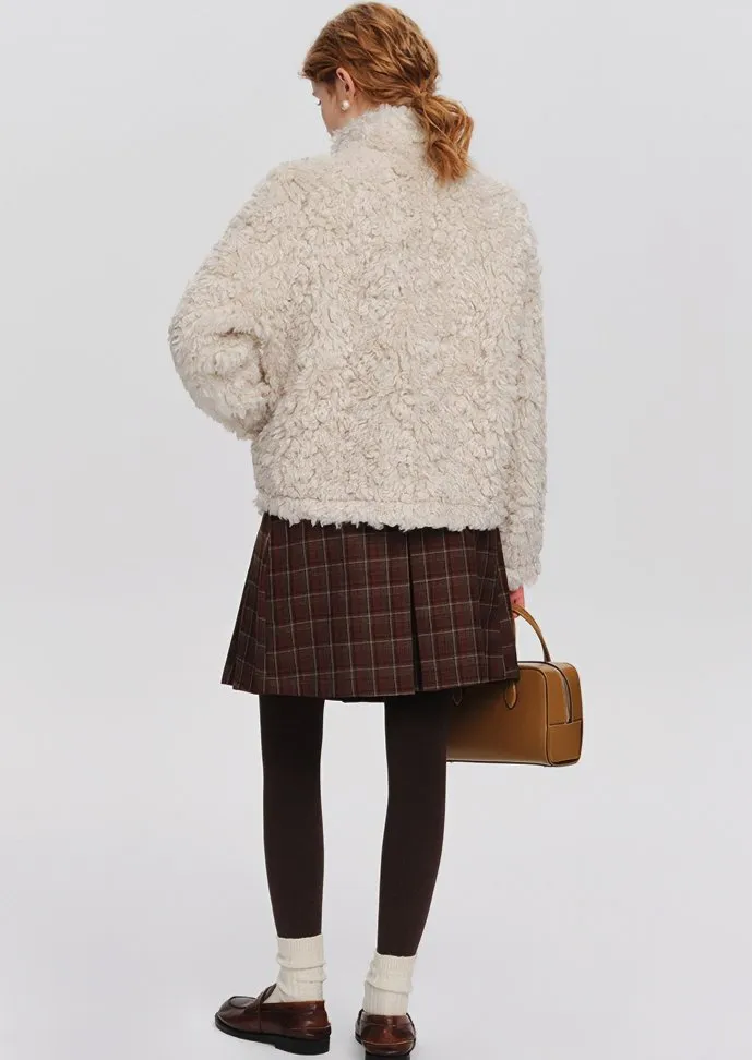 INTEGRATED FUR SHORT JACKET