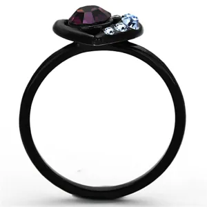 IP Rose Gold(Ion Plating) Stainless Steel Ring with AAA Grade CZ in Clear for Women Style TK1631