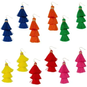 Ivyy Tiered Tassel Earrings