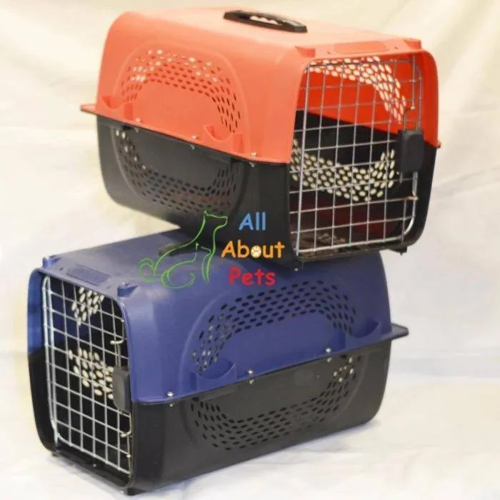 Jet Box Plastic Carrier Cage Pet Travel Box Paw Print