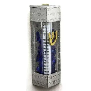 Joy Stember Magnificent Triangular Wedding Glass Mezuzah