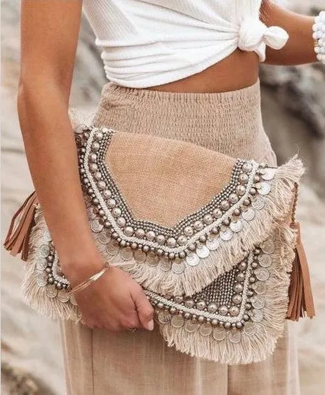 Juniper Boho Clutch - Pink