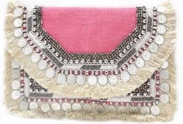 Juniper Boho Clutch - Pink