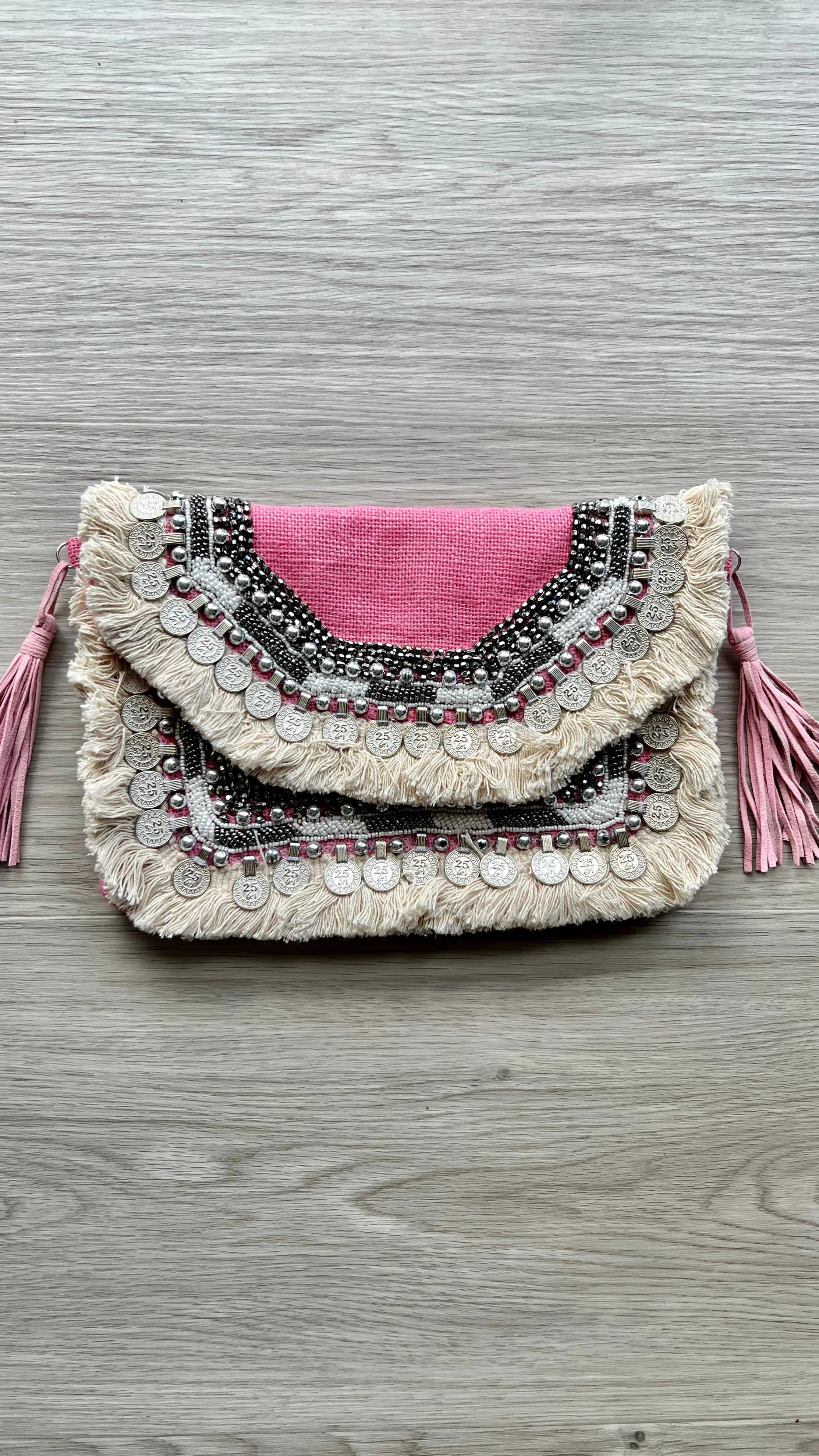 Juniper Boho Clutch - Pink