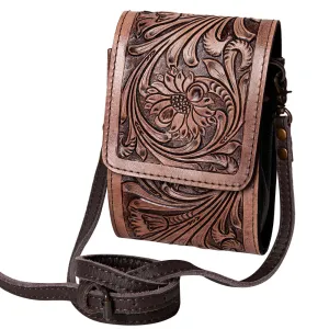KBG173 - KBG173 -CELL PHONE CASE Harness Skirting Leather with Hand Carving Ladies Bag H7XW5XD2 KBG1