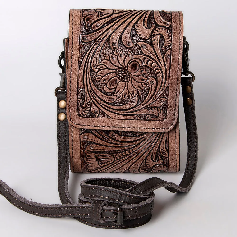 KBG173 - KBG173 -CELL PHONE CASE Harness Skirting Leather with Hand Carving Ladies Bag H7XW5XD2 KBG1