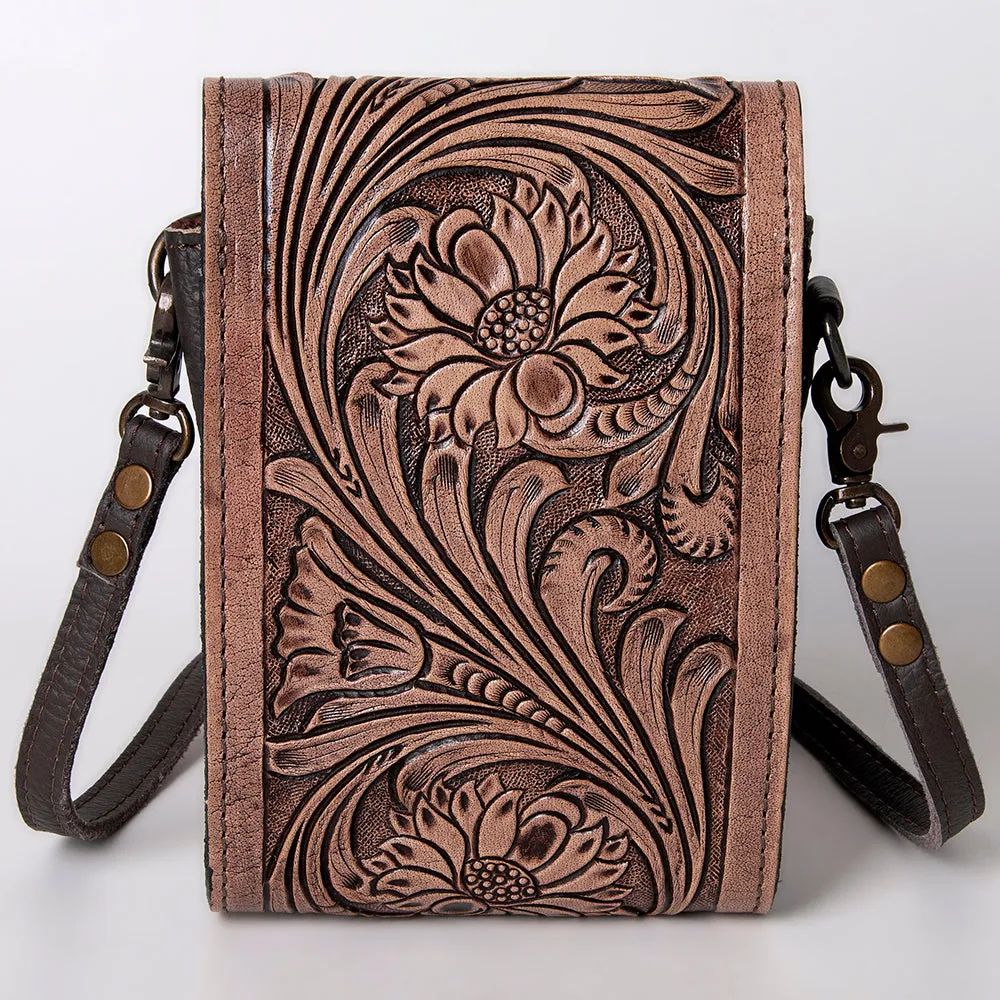 KBG173 - KBG173 -CELL PHONE CASE Harness Skirting Leather with Hand Carving Ladies Bag H7XW5XD2 KBG1