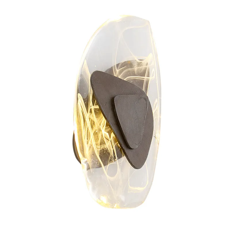 Large Premium Home Furnishing Luxury Atmospheric Ice Block Crystal Wall Lamp Post Glass  - Wall Decor Trendy Light Living Room