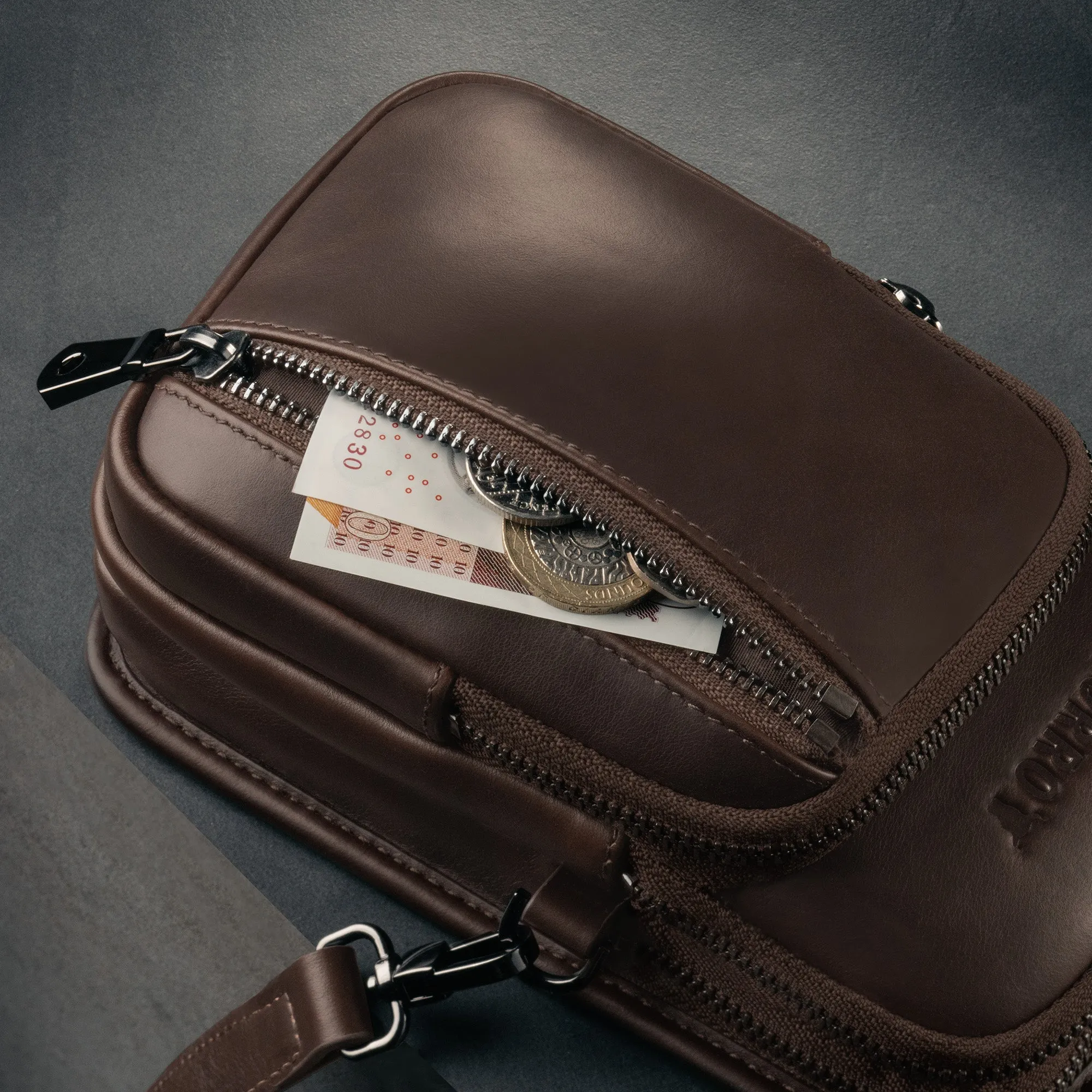 Leather Crossbody Phone Bag