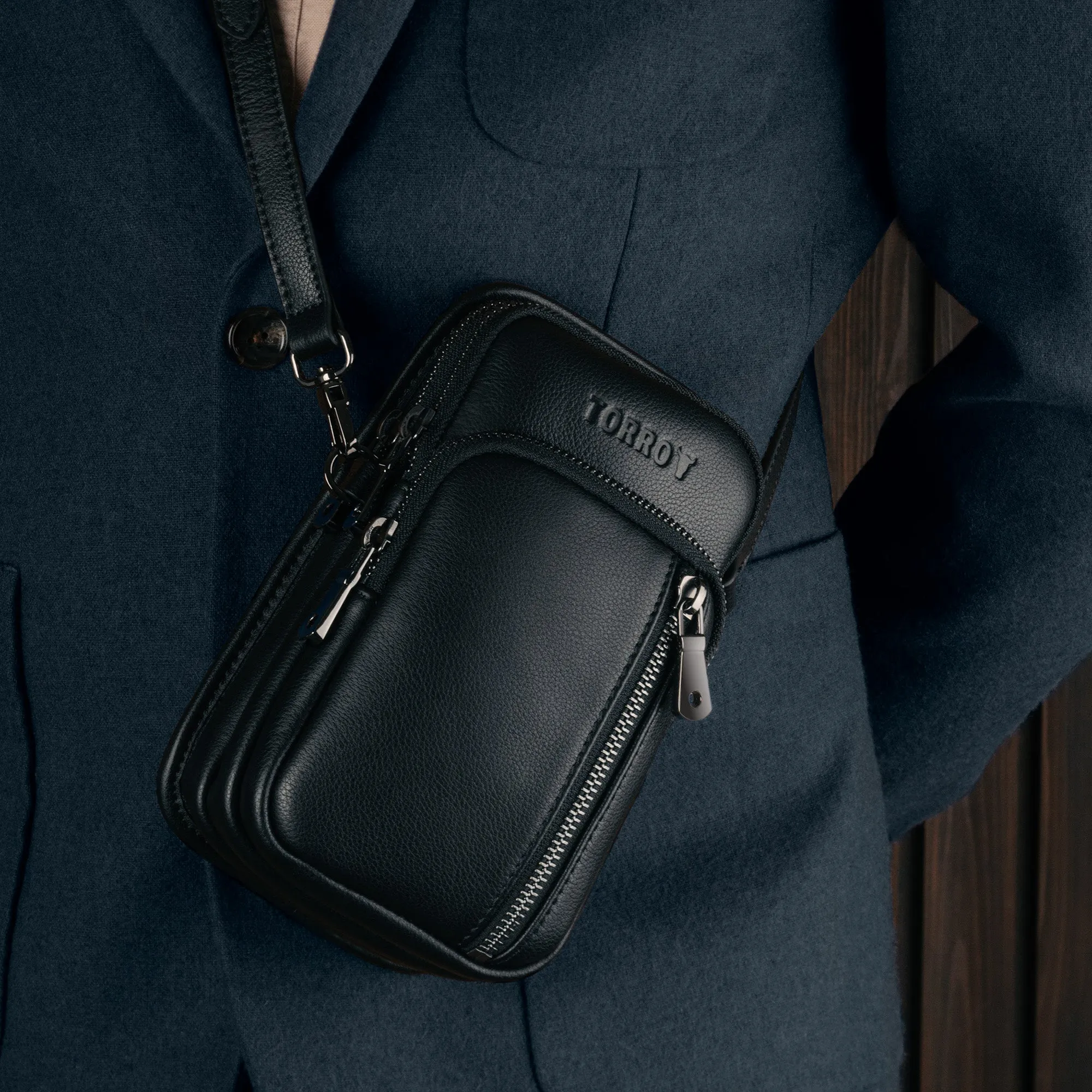 Leather Crossbody Phone Bag