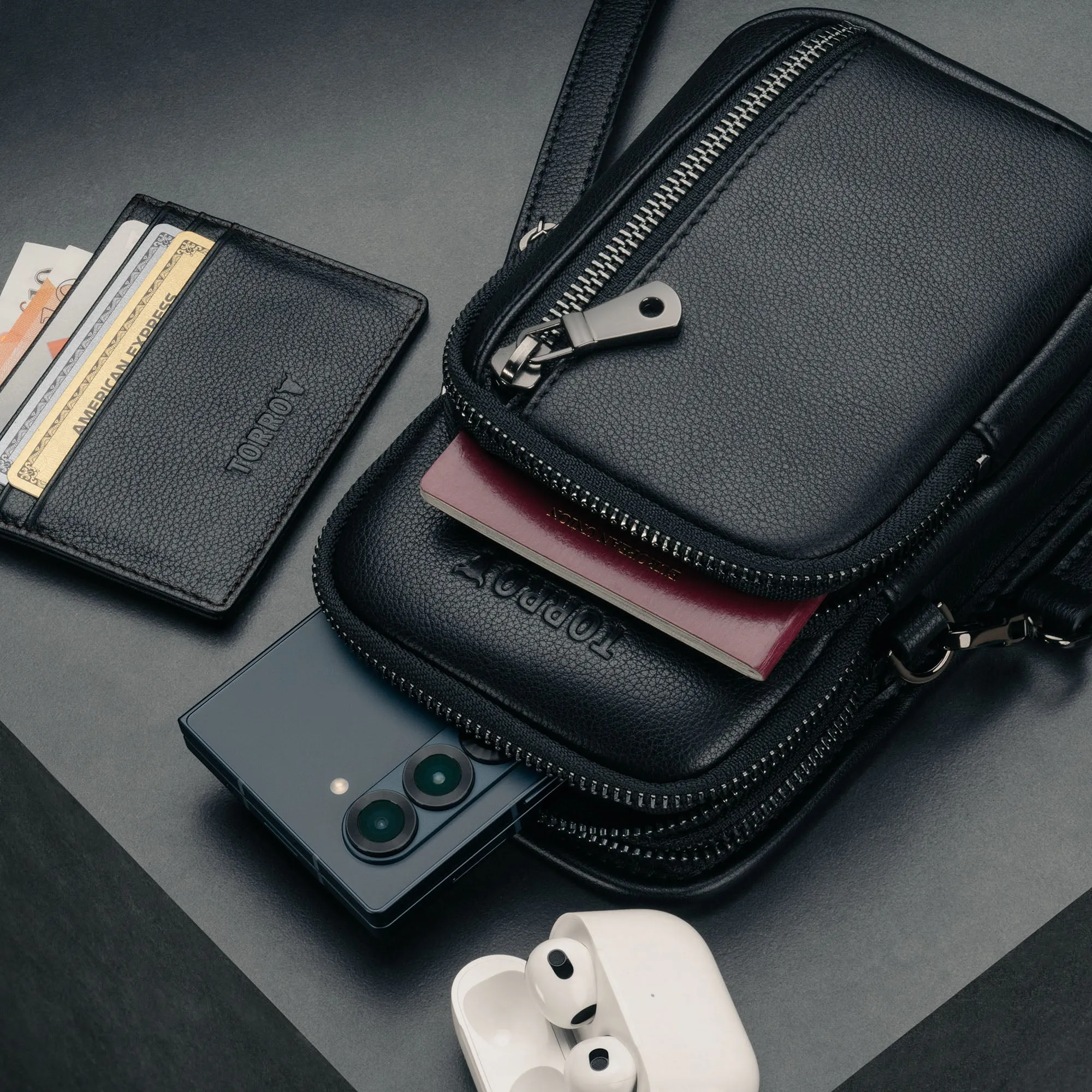 Leather Crossbody Phone Bag