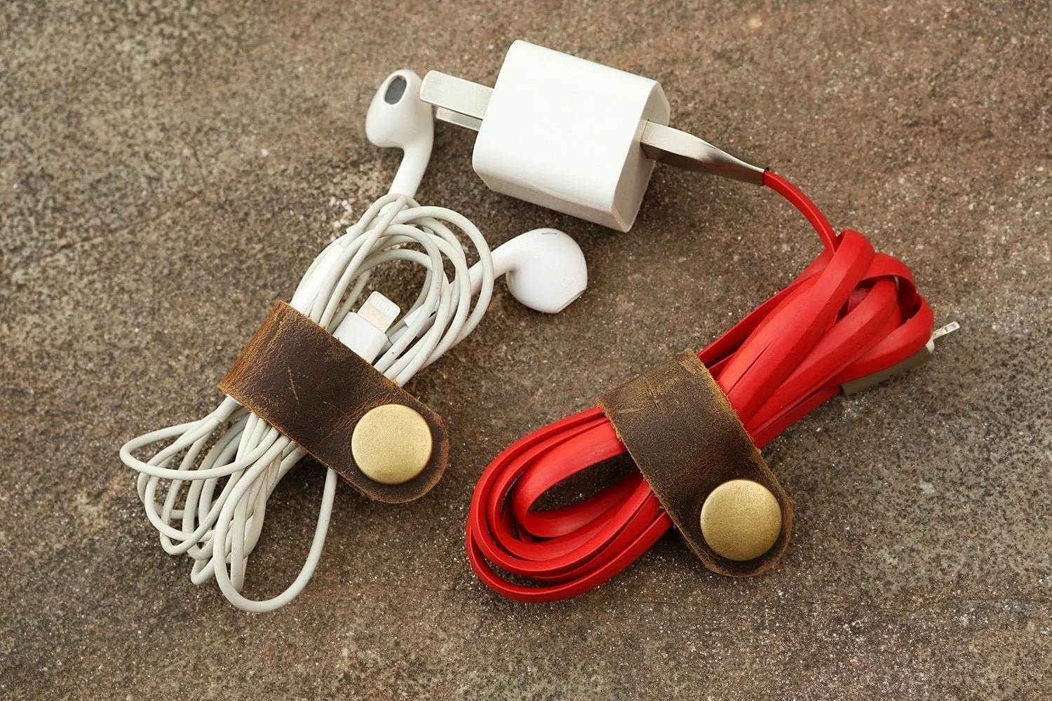 leather macbook charger pouch