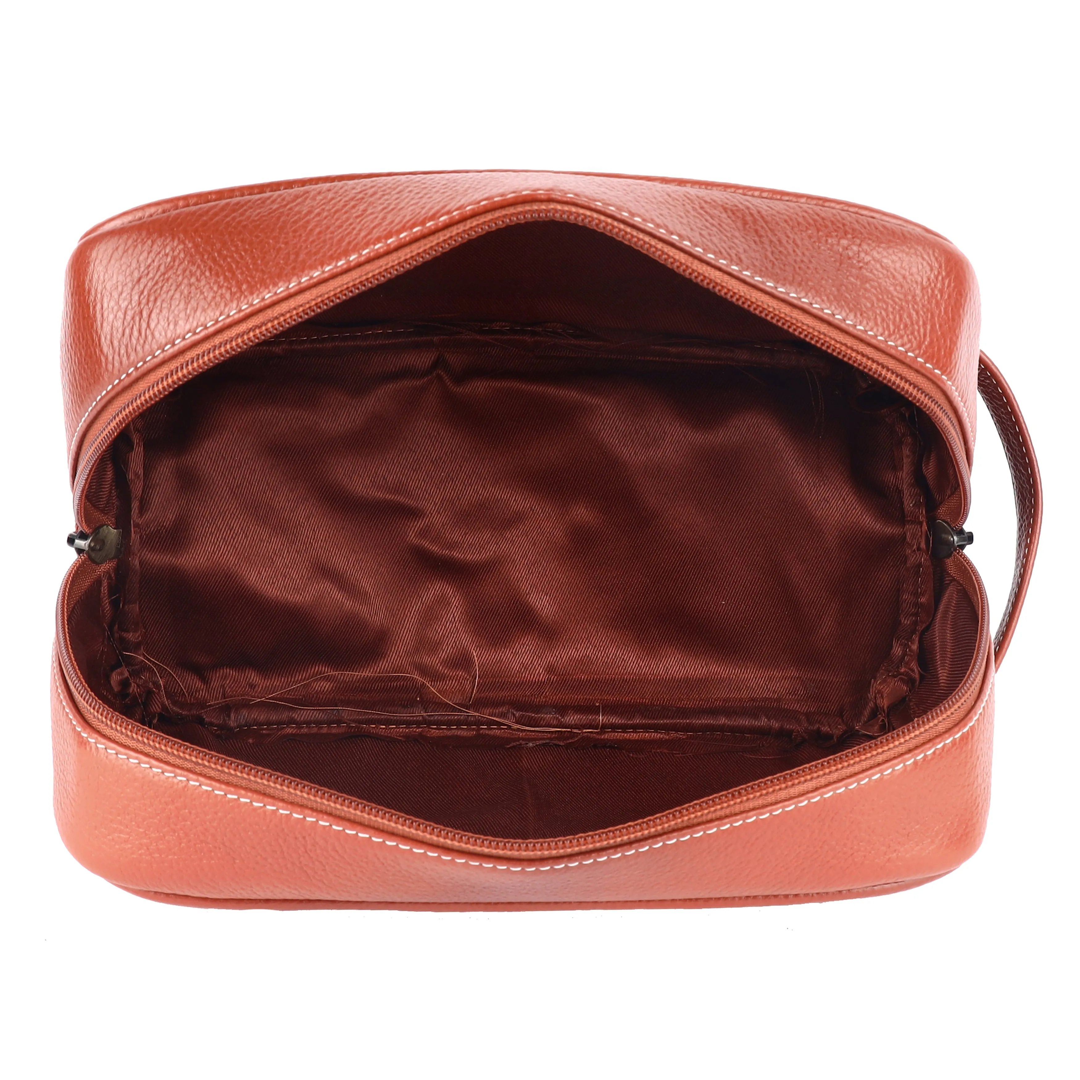 Leather Toiletry Bag for Men and Women - Travel Organizer Kit - Grooming Kit Organizer - Multiple Compartments
