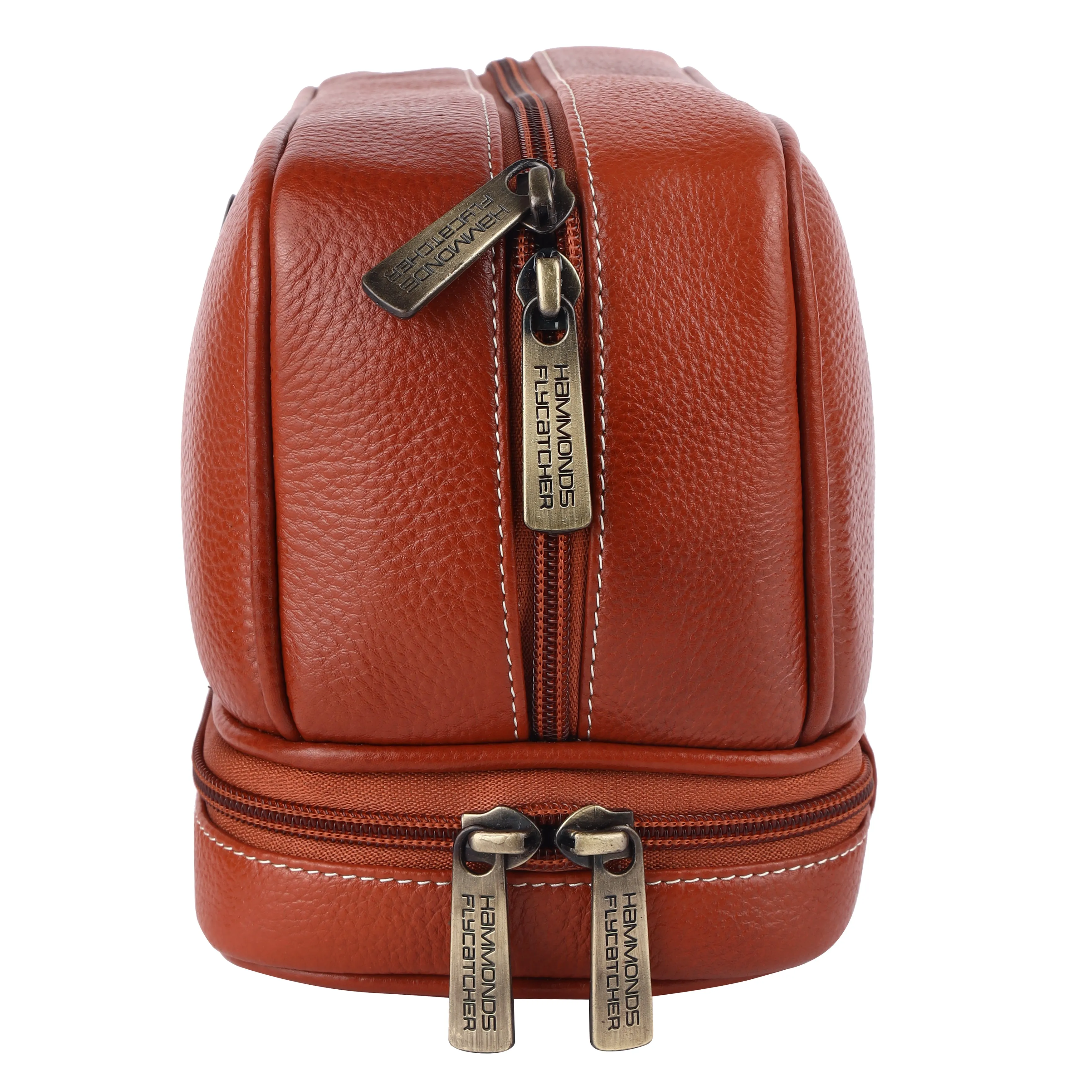Leather Toiletry Bag for Men and Women - Travel Organizer Kit - Grooming Kit Organizer - Multiple Compartments