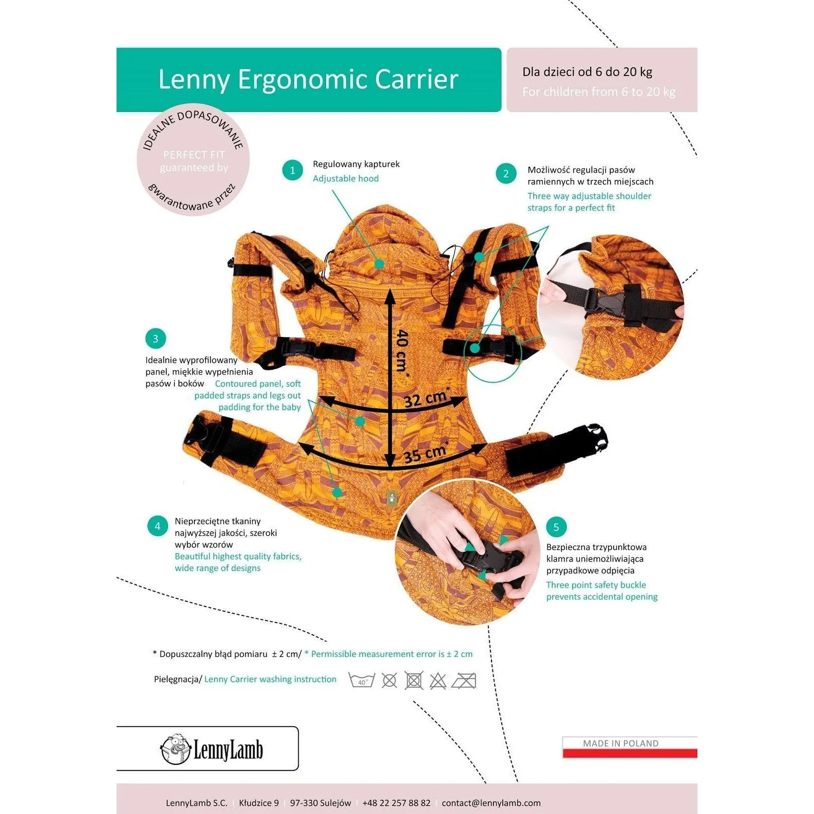 Lenny Lamb Ergonomic Carrier (BABY) - Finnish Diamond