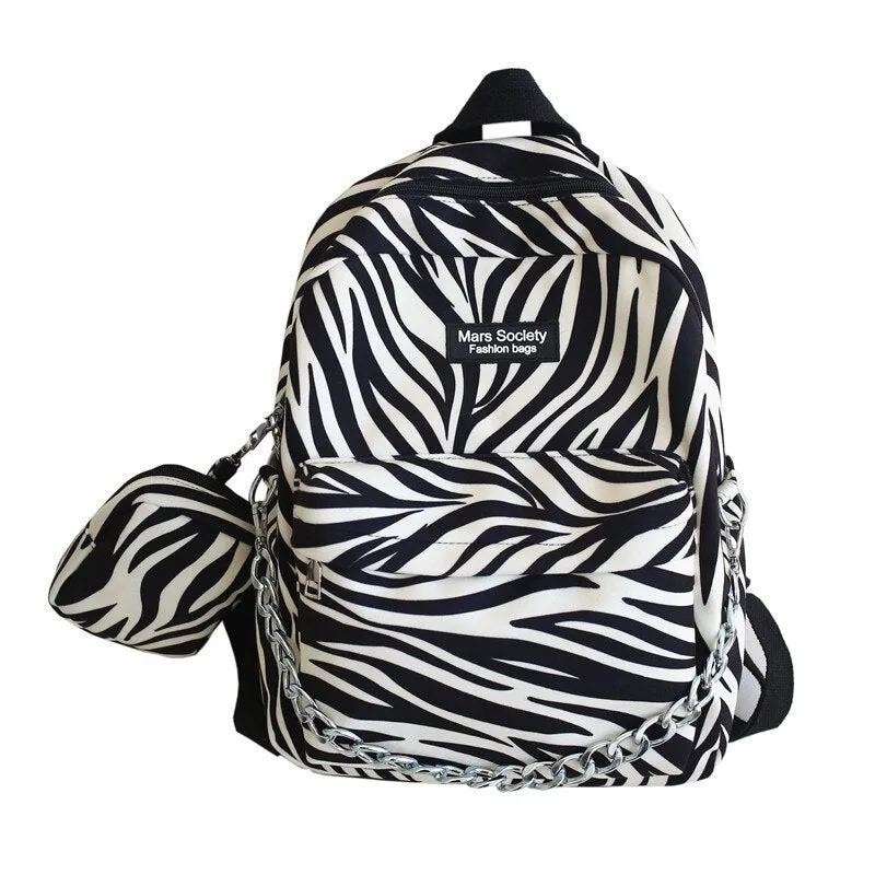 Leopard Women Backpack Trendy kawaii Animal Cow Backpack Female Velvet School Bag College Girls Bookbag Back Pack Travel mochila