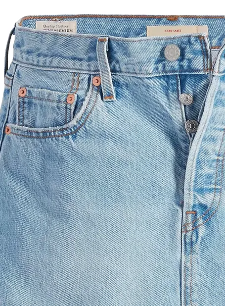 Levi's gonna in jeans da donna a vita media Icon Skirt blu chiaro