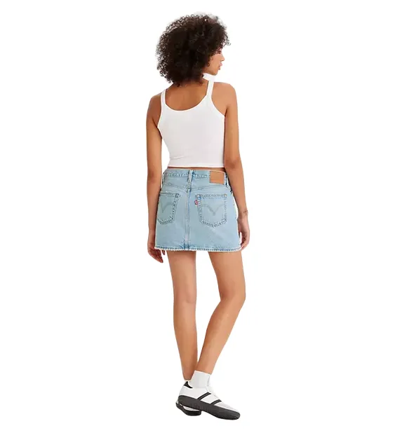 Levi's gonna in jeans da donna a vita media Icon Skirt blu chiaro