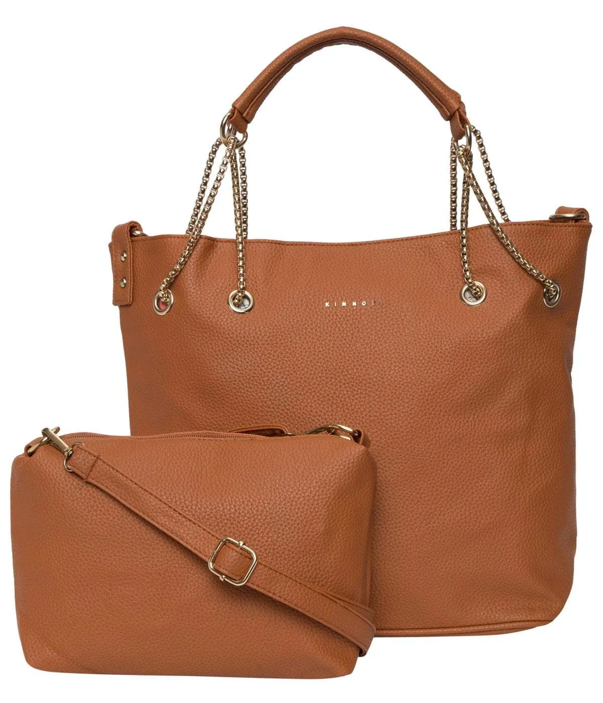 Light Brown Chain Tote Bag