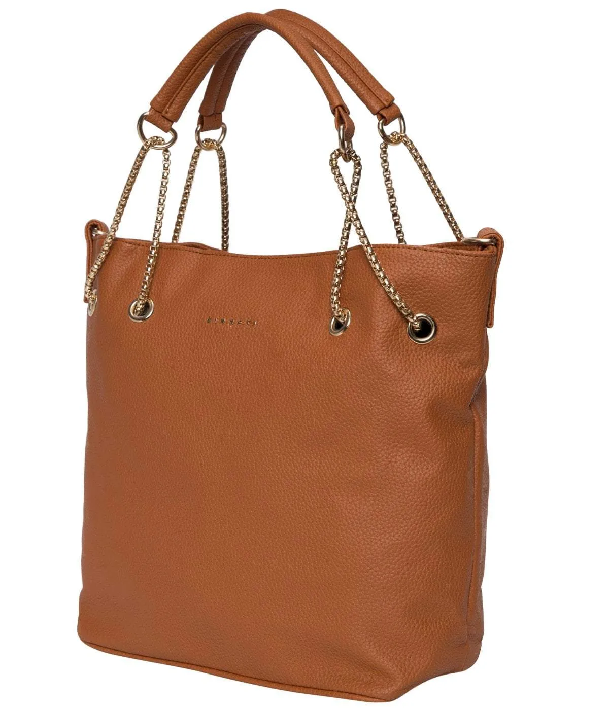 Light Brown Chain Tote Bag