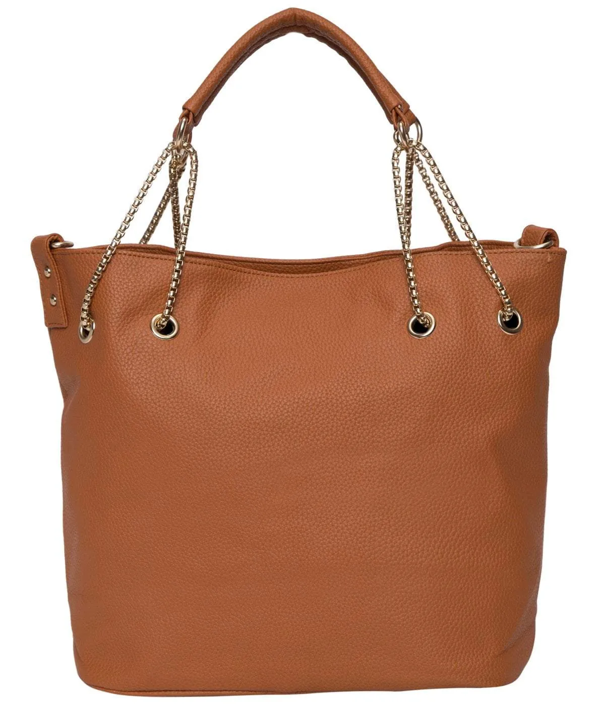 Light Brown Chain Tote Bag