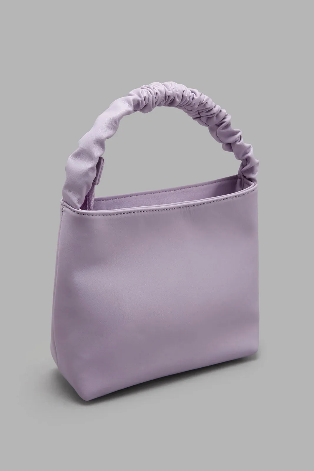 Lilac Scrunched Handle Bag