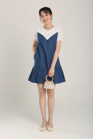 Liora Denim Dress in Dark Wash