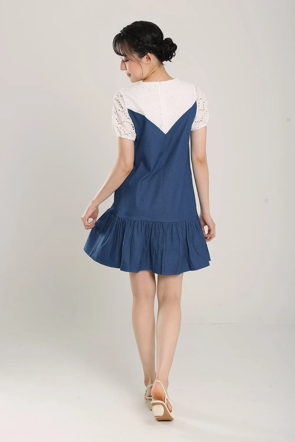 Liora Denim Dress in Dark Wash