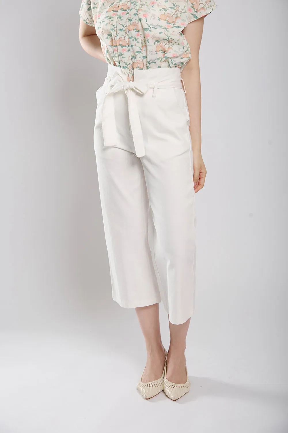Lithany Denim Pants in White