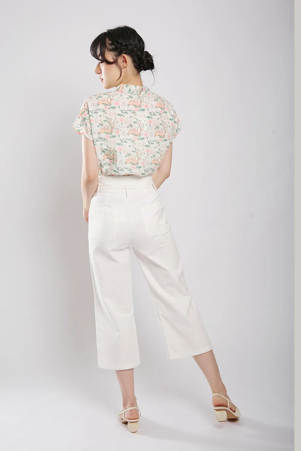 Lithany Denim Pants in White