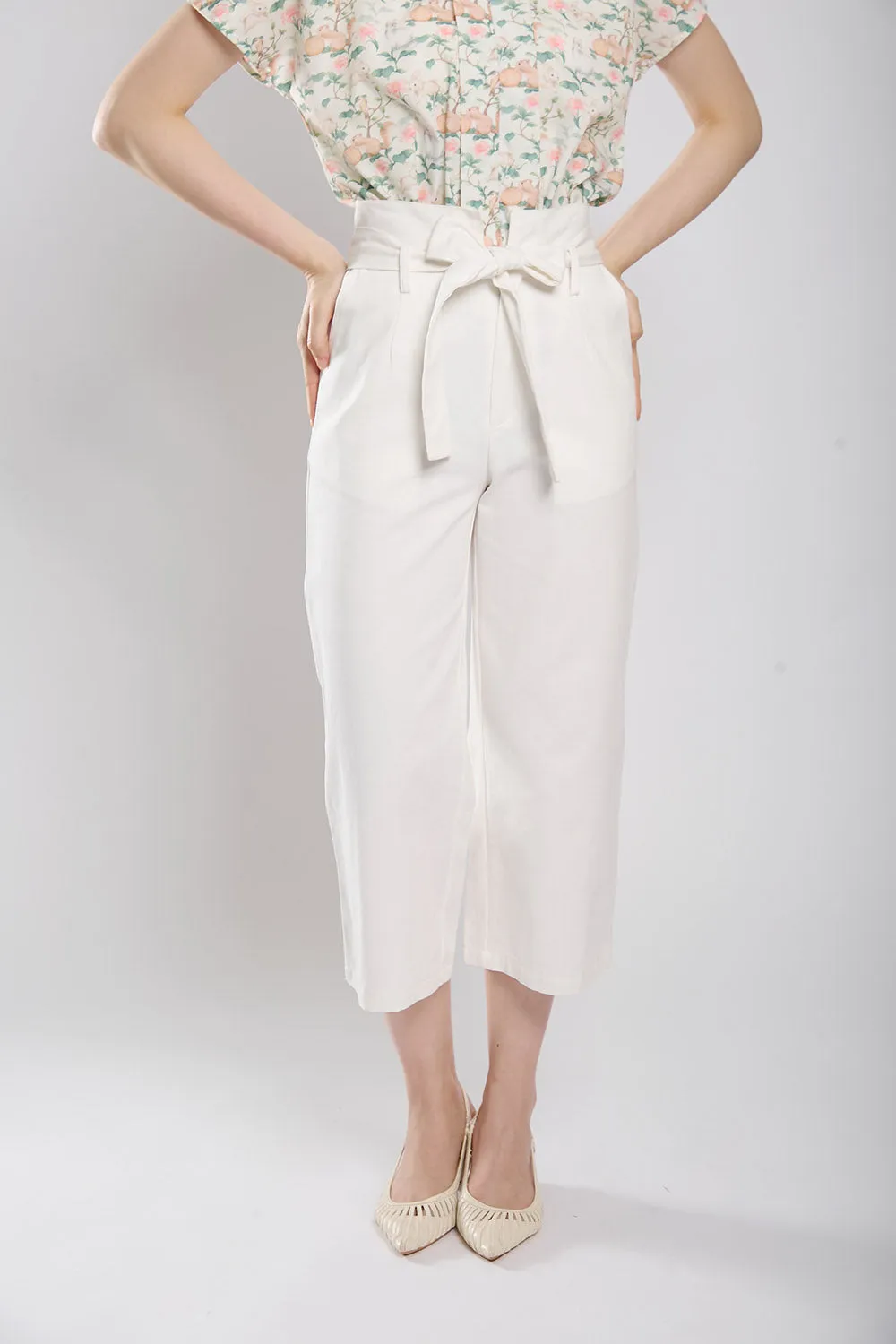 Lithany Denim Pants in White