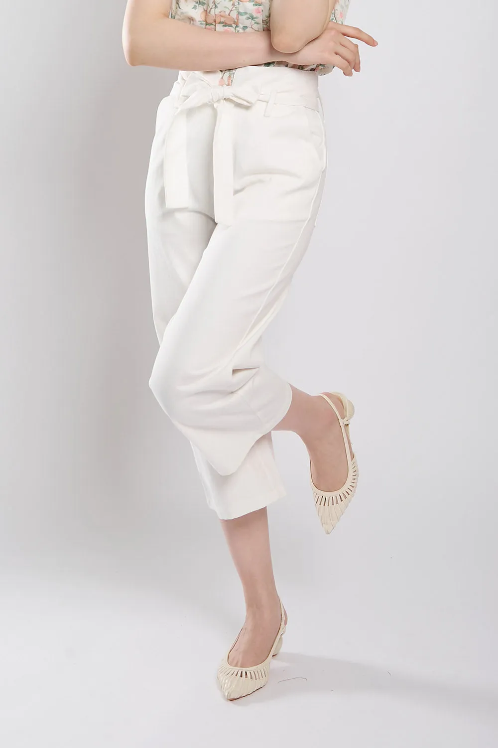 Lithany Denim Pants in White