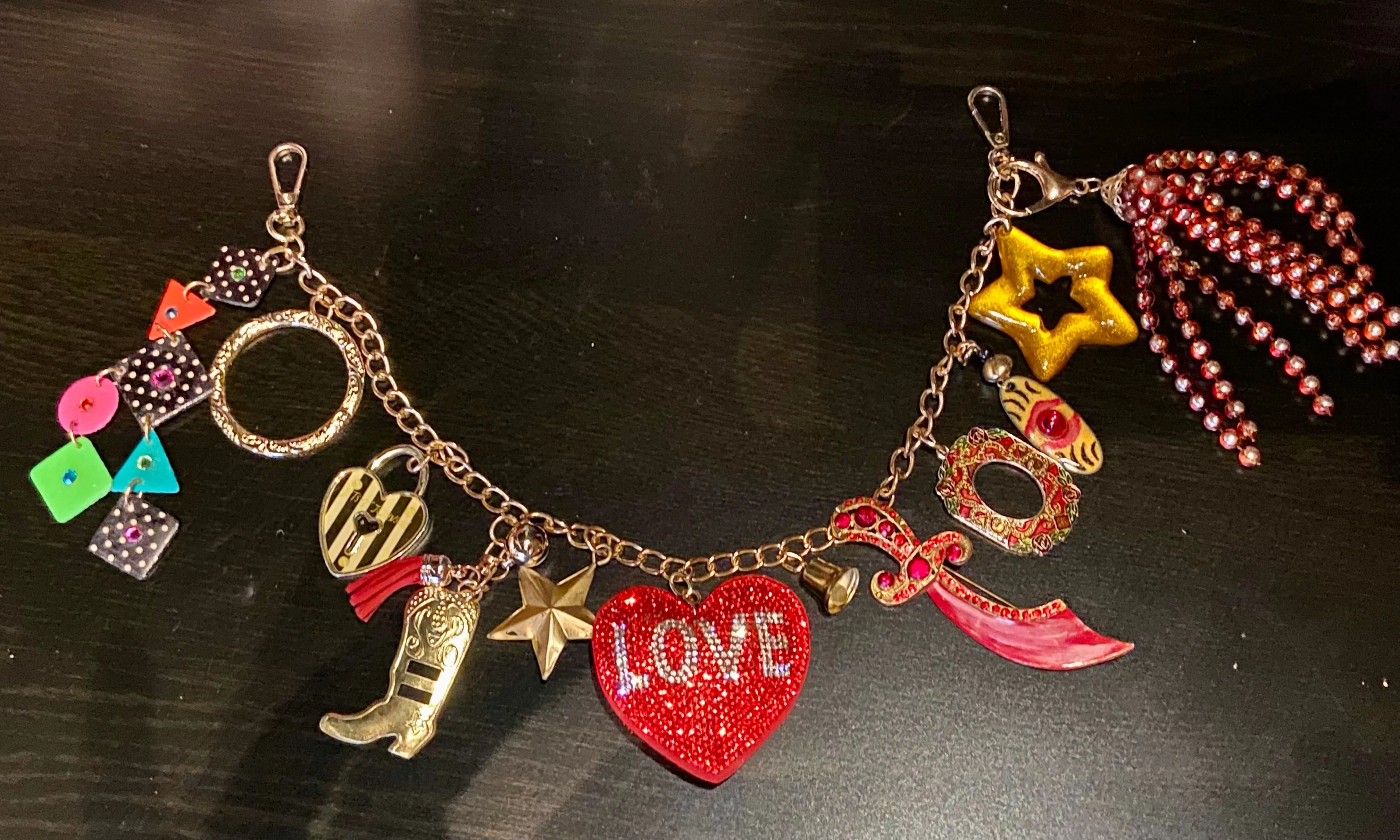 Love bag charms/ choker