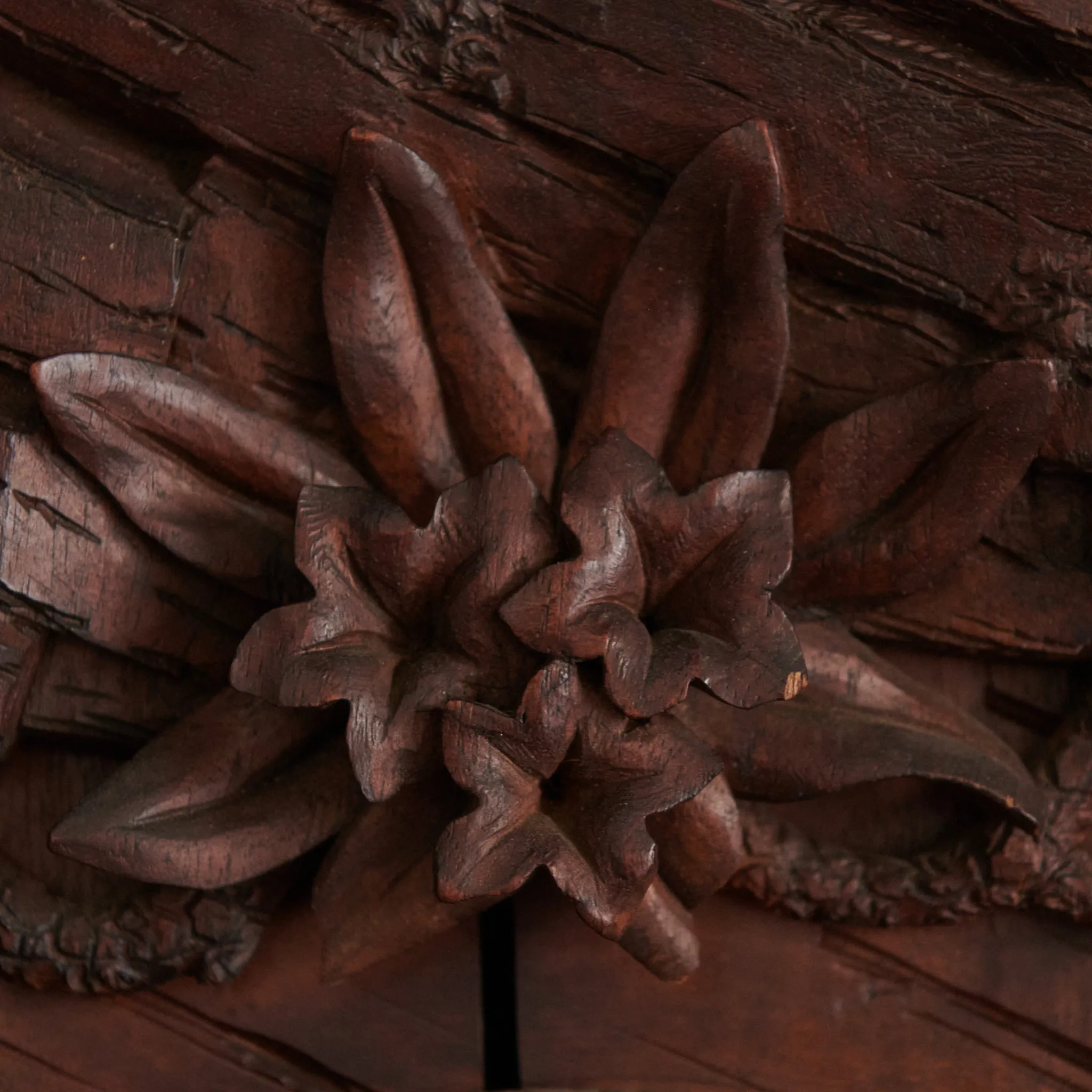 MAGNIFICENT BLACK FOREST CARVED WALNUT GRANDFATHER CLOCK