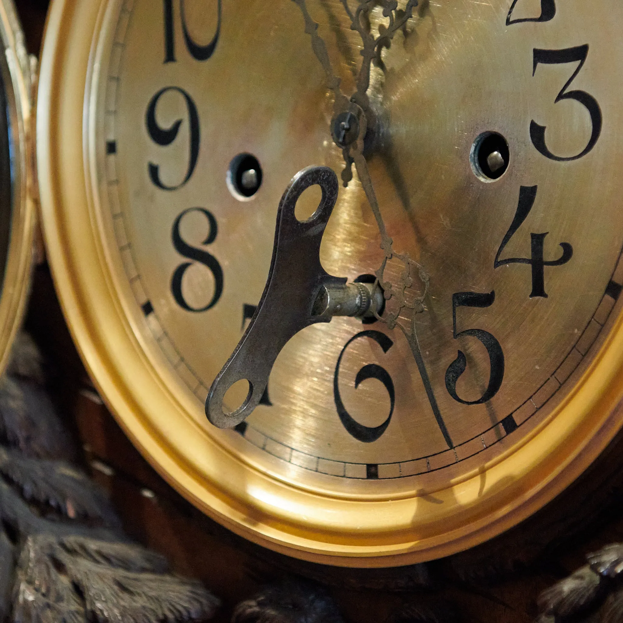 MAGNIFICENT BLACK FOREST CARVED WALNUT GRANDFATHER CLOCK