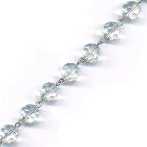 Magnificent Crystal Garland Clear 12mm Faceted Bead Strand