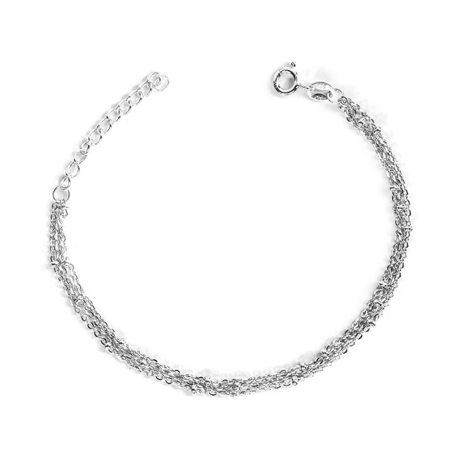 Magnificent Triple-Layered 925 Silver Bracelet