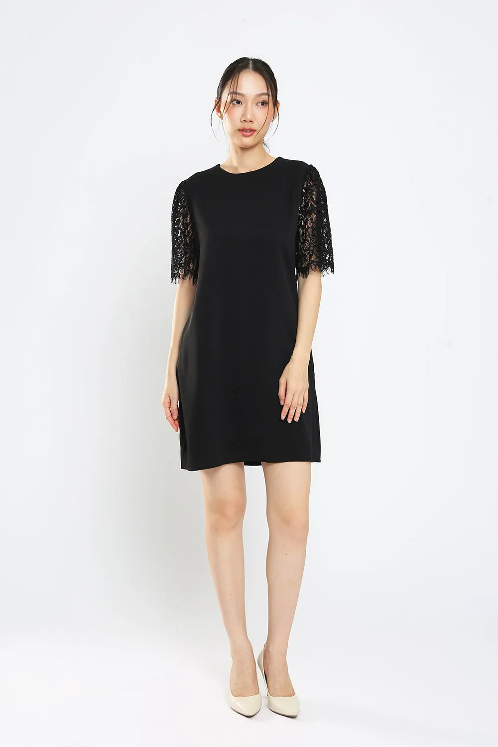 Mallorie Lace Dress in Black