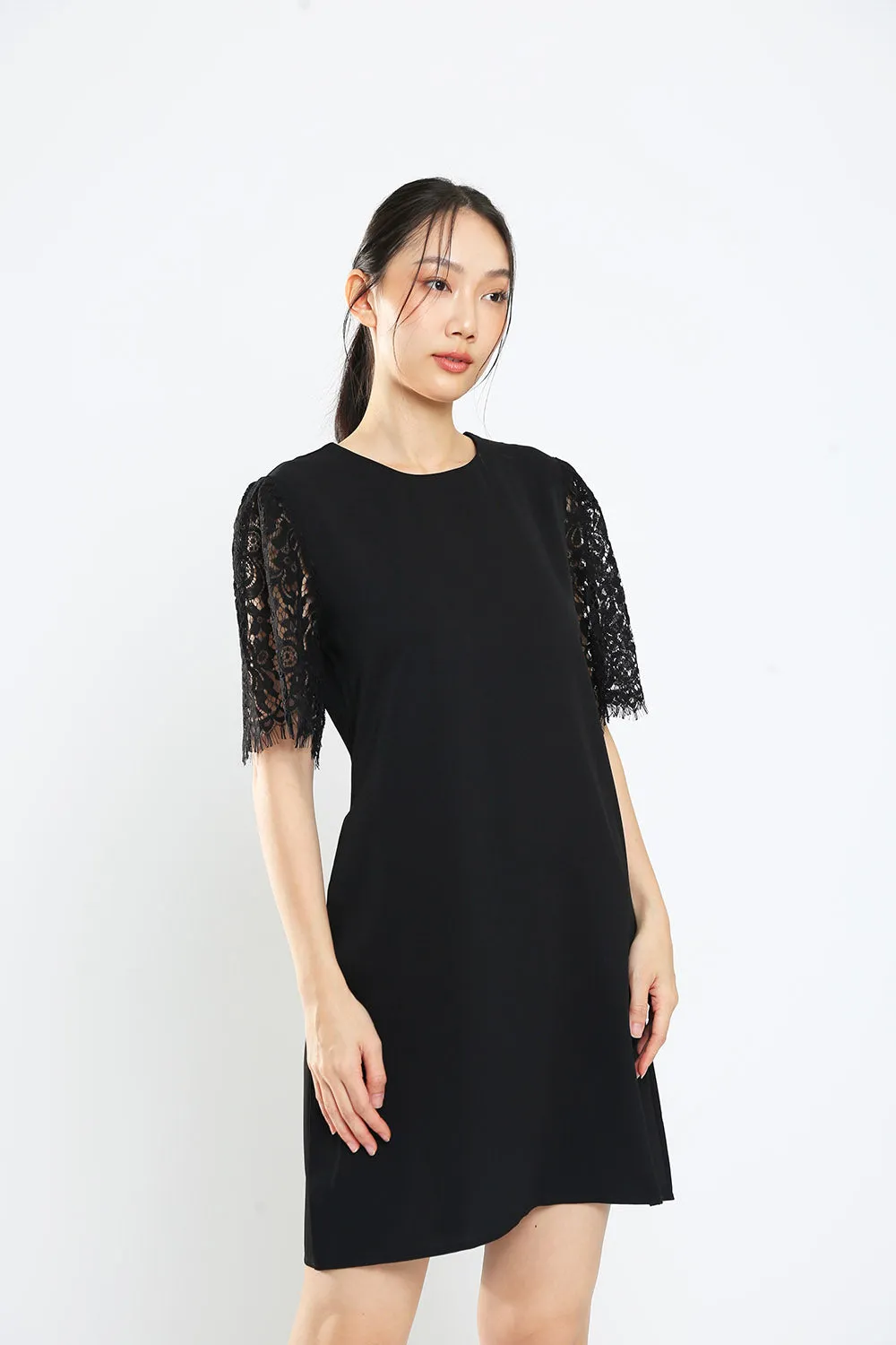 Mallorie Lace Dress in Black