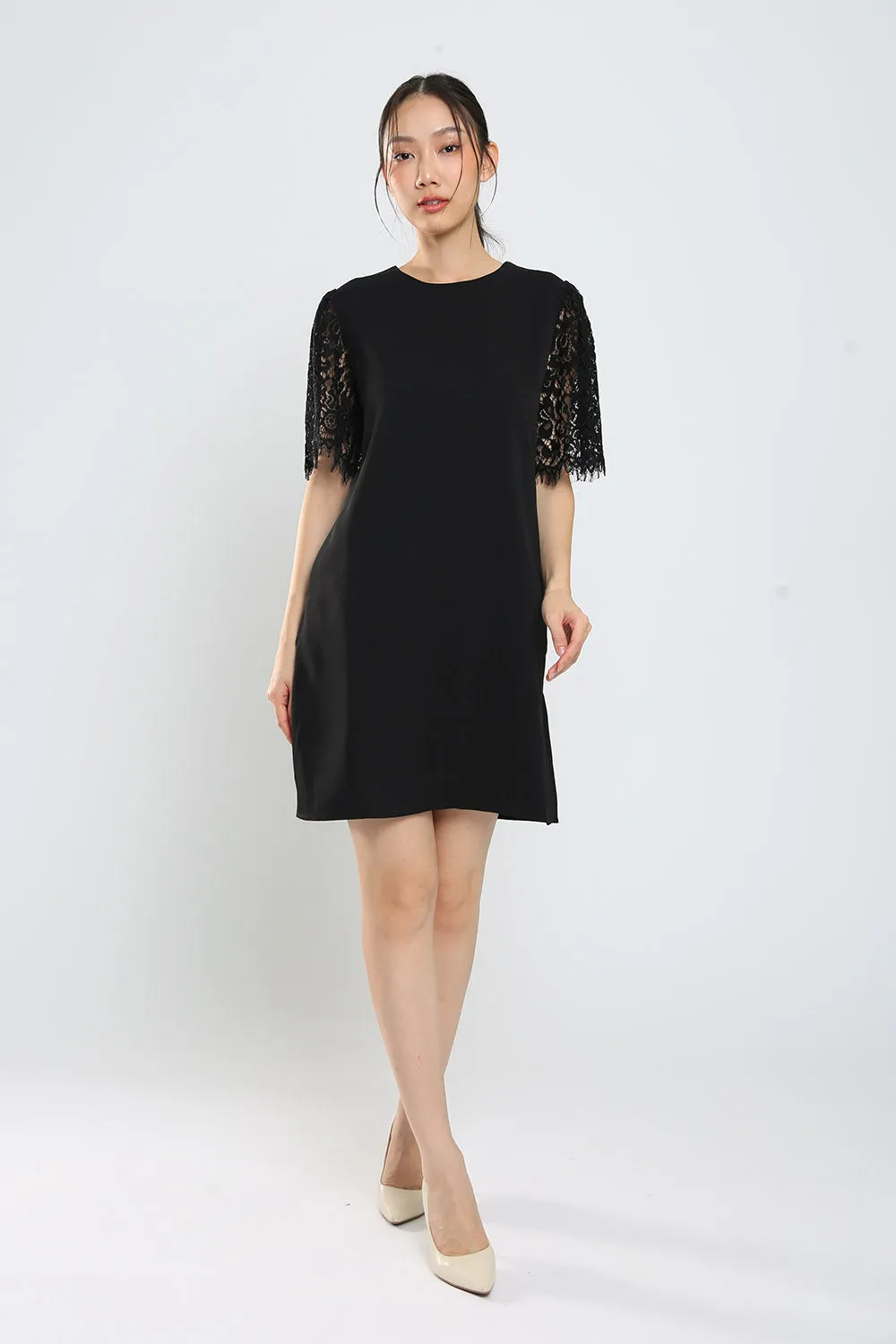 Mallorie Lace Dress in Black