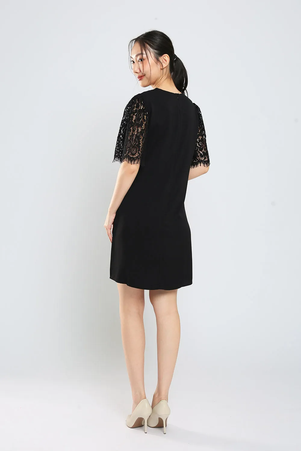 Mallorie Lace Dress in Black