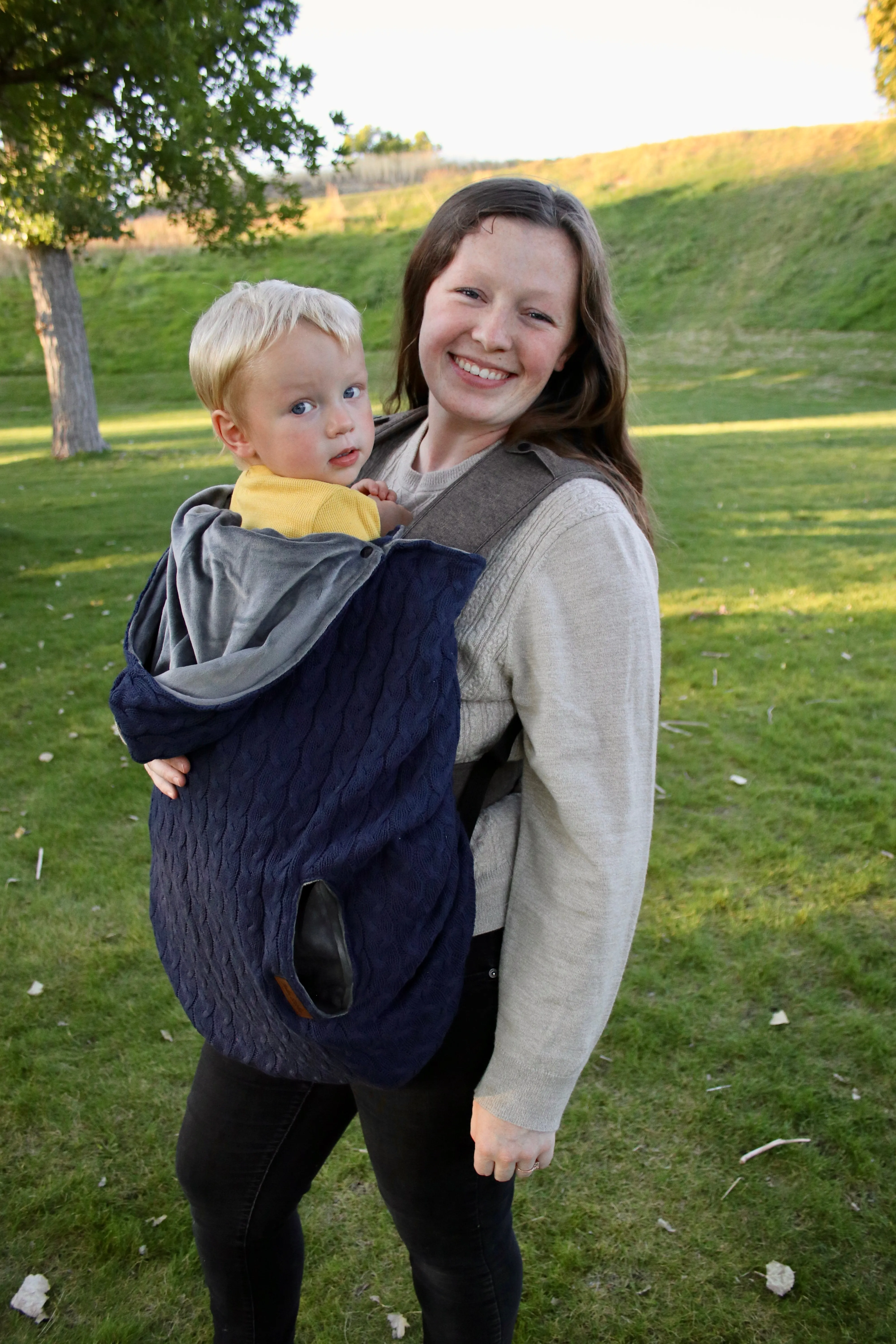 Mauve Quilted Triangles - Sweater Knit Carrier Cover