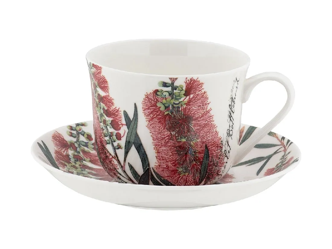 Maxwell & Williams RBGA Botanics Breakfast Cup & Saucer 450ML Bottlebrush