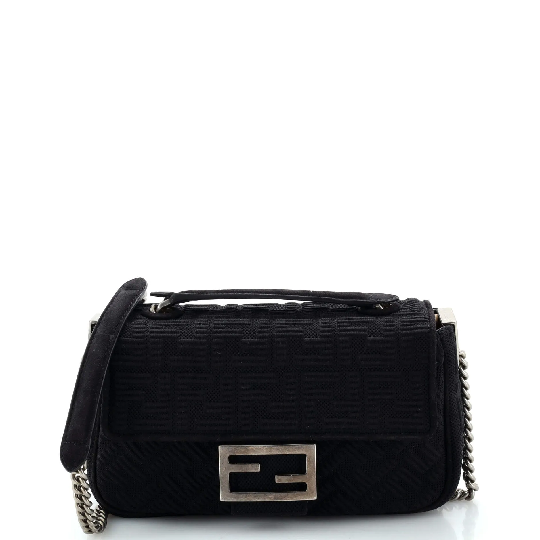 Midi Baguette Chain Bag Zucca Technical Mesh Medium